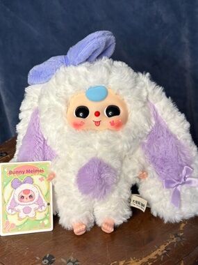 Bunny Meimei Plush Bunny Costume Doll - White & Lavender